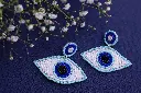 Handmade evil eye earrings