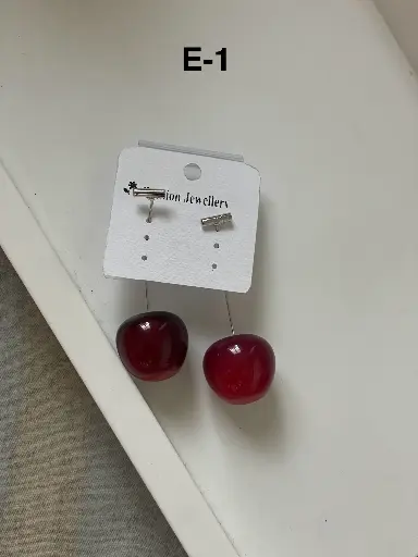 Cherry drop earrings