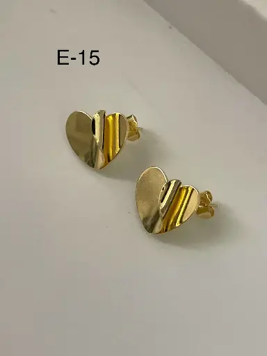 Folded love earrings
