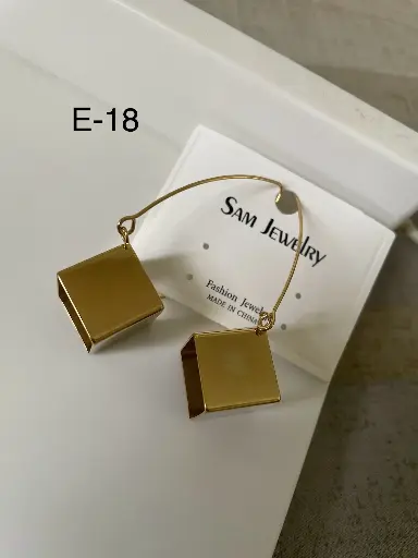 Modern cubic earrings