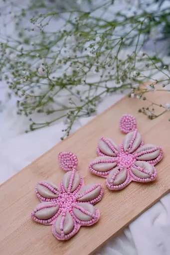 Cherry blossom flower handmade earrings